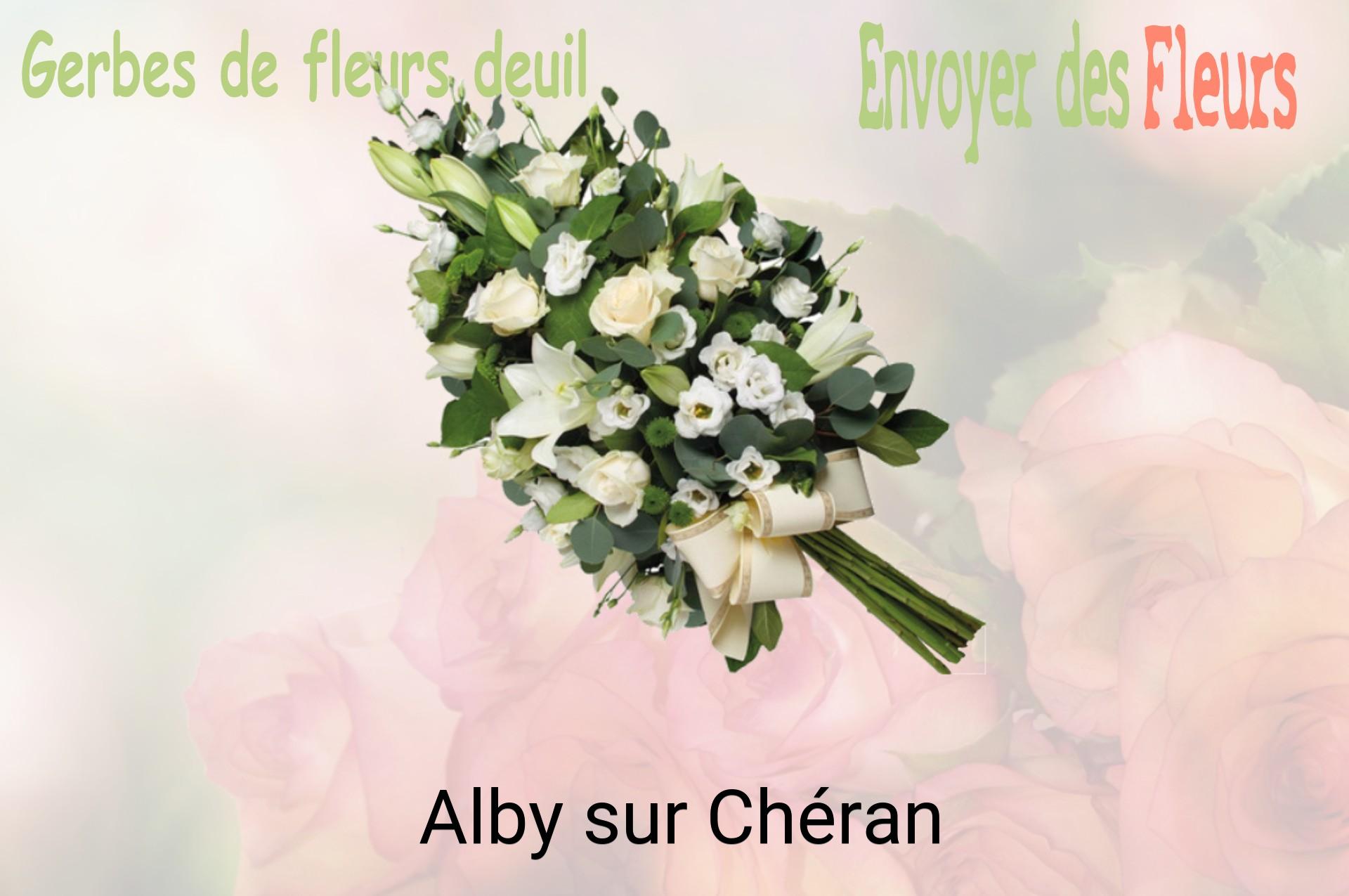 Gerbe de fleurs de deuil livrée à Alby-sur-Chéran